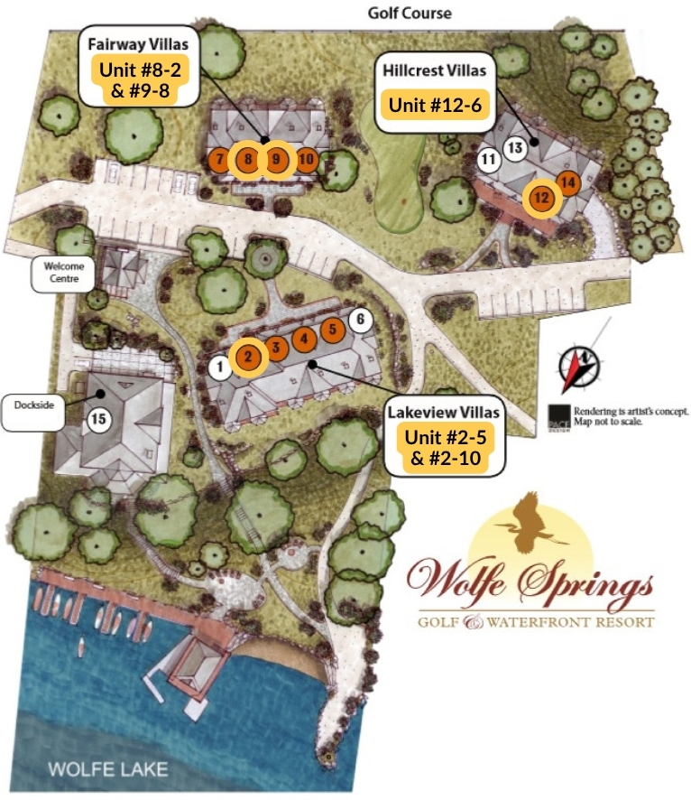 wolfesprings-sitemap-sep20 Sitemap for Wolfe Springs, highlighting each unit's location.